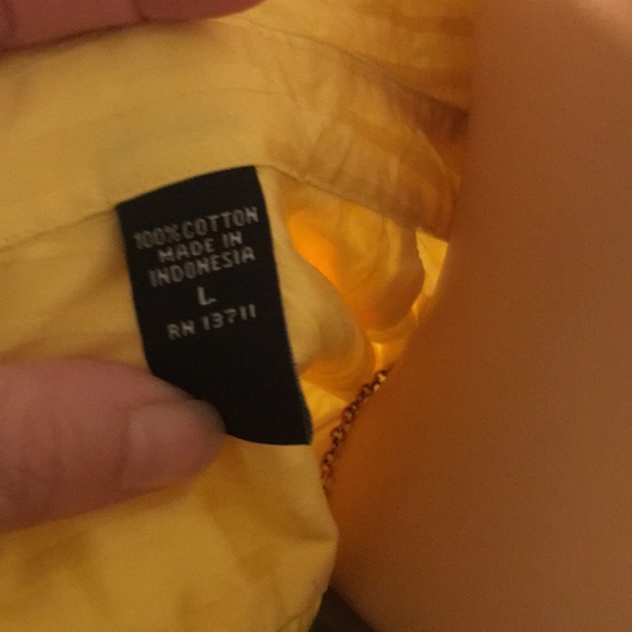 Valerie Stevens Button Up Yellow Blouse Sz Lg - Picture 8 of 8